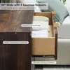 32" Tall Fluted Nightstand Set of 2, Modern Side Table, 3 Drawers End Table w/Storage, Bedside for Bedroom, Nightstands 5