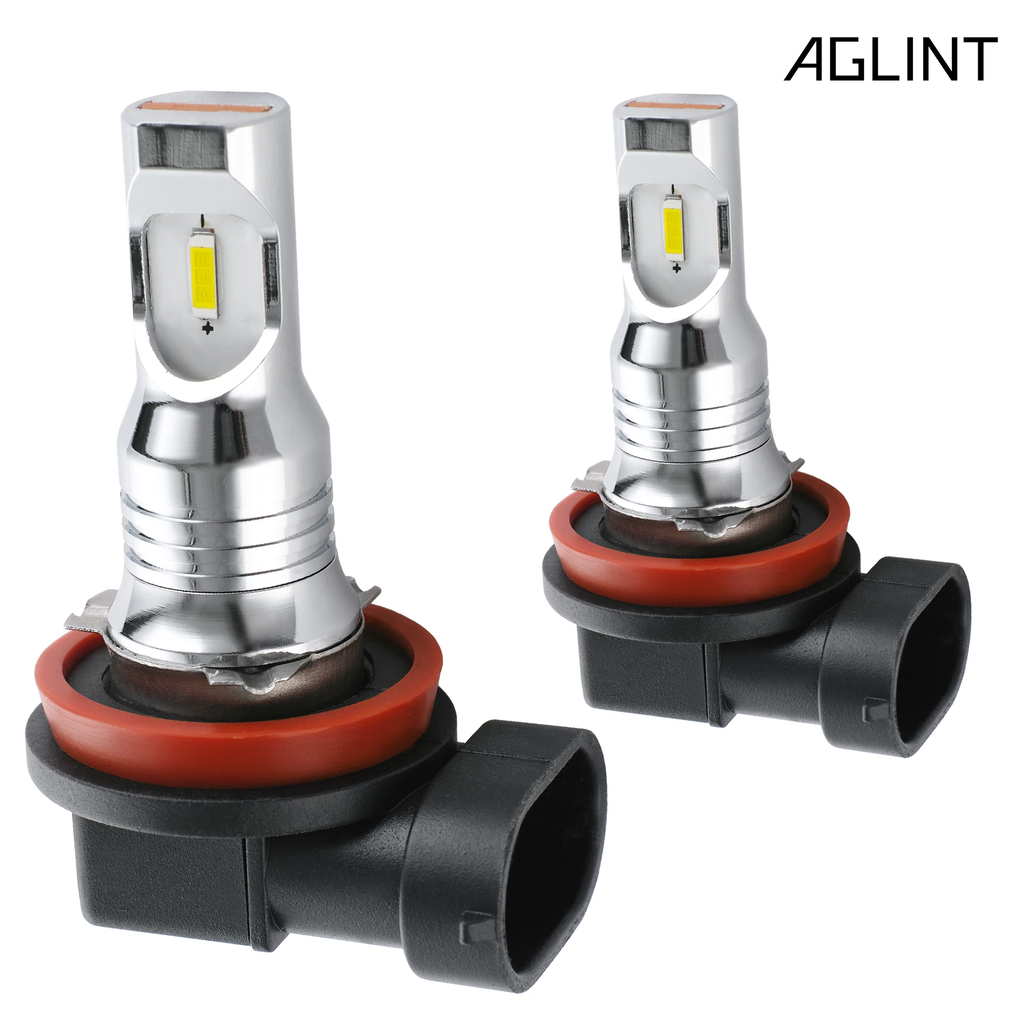 AGLINT, 2 шт., Φ H11, противотуманная лампа H8 H16(EU) CSP, яркие чипы 6500K, белый