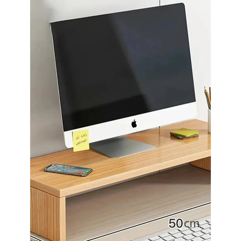 Elevated Desktop Stand and Organizer with Storage Compartments