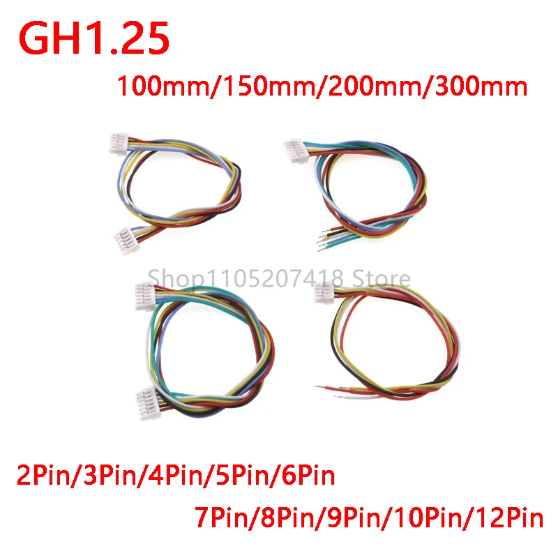 10 PCS Wire Connector Set – GH Series 1.25MM (10CM/20CM/30CM Length, 28 AWG)