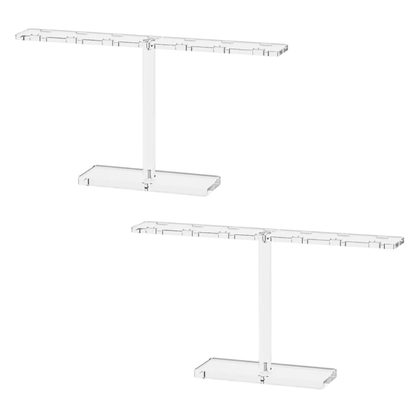 

69HC 2Pcs Clear Acrylic Sunglasses Rack Fashion Eyewear Stand for Home