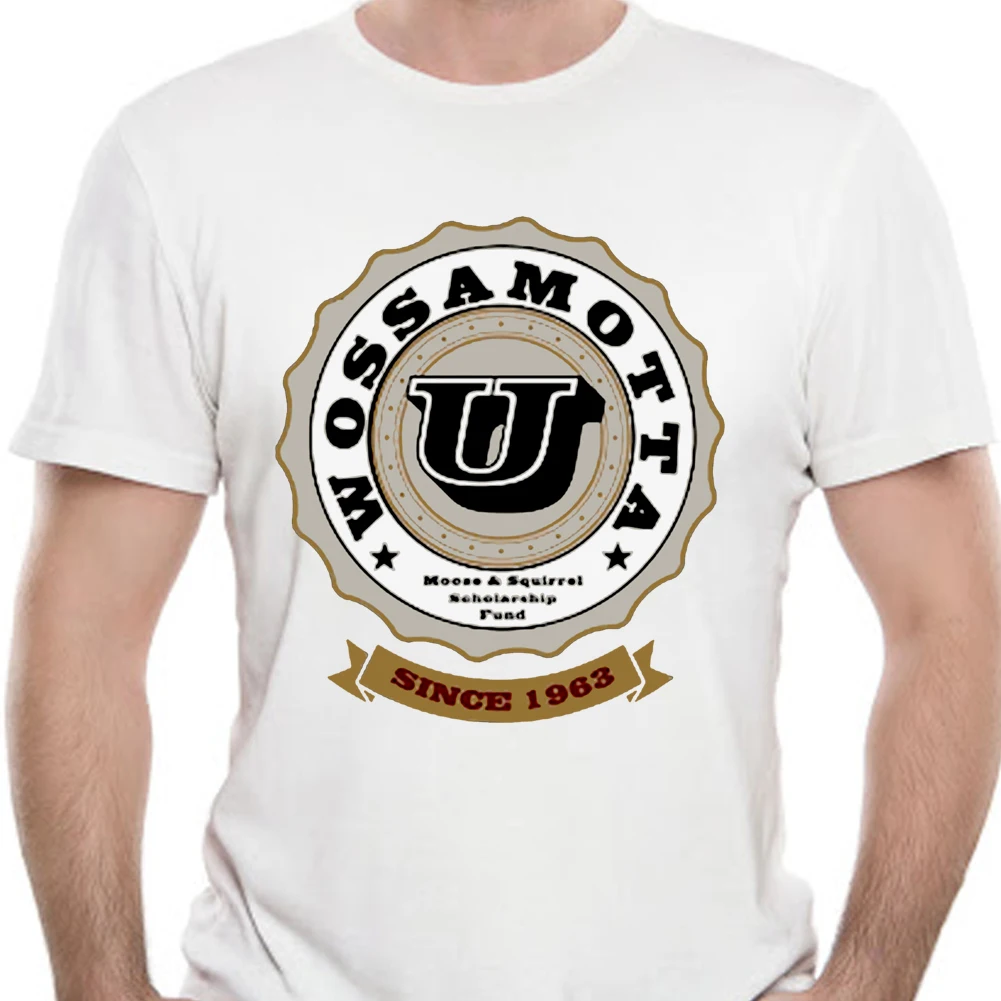 Fashion Men T shirt Wossamotta U Moose Squirrel Scholarship Fund Funny Shirt  - AliExpress