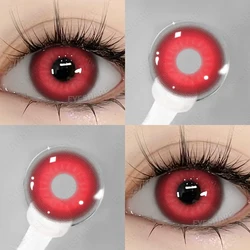 AMARA Vibrant Red Cosmetic Contact Lenses for Stunning Cosplay and Festive Makeup (NEBULA - RED)