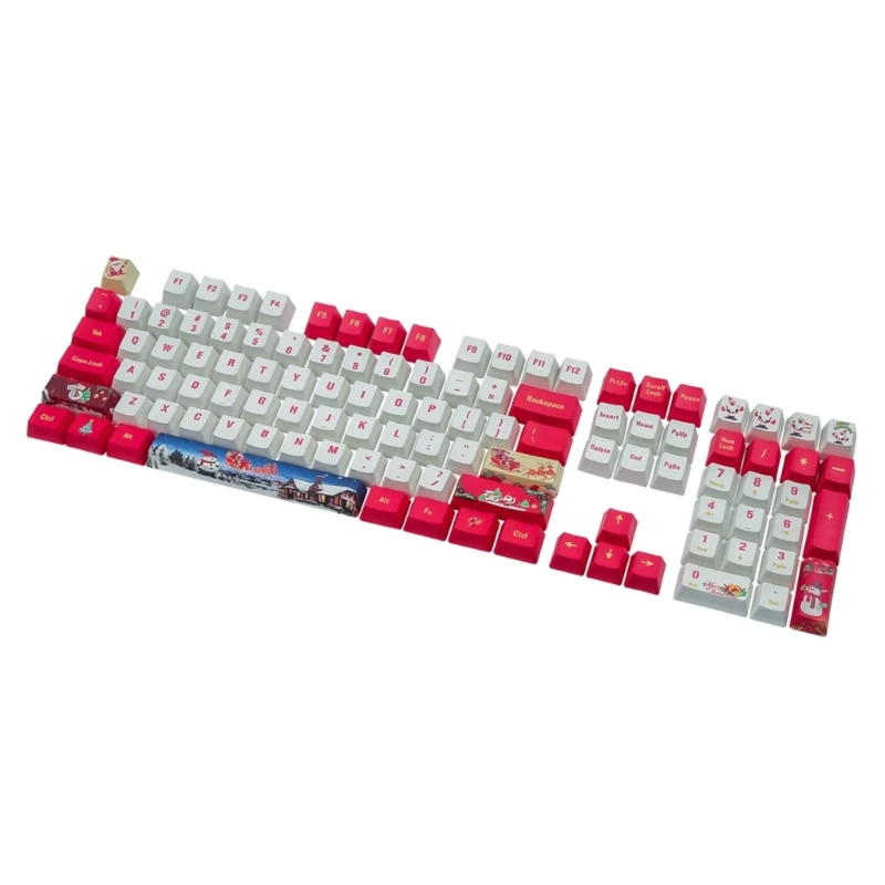 

108 клавиш Рождественская тема OEM PBT Keycap Краска Subbed Механические клавиатуры Колпачки для клавиш
