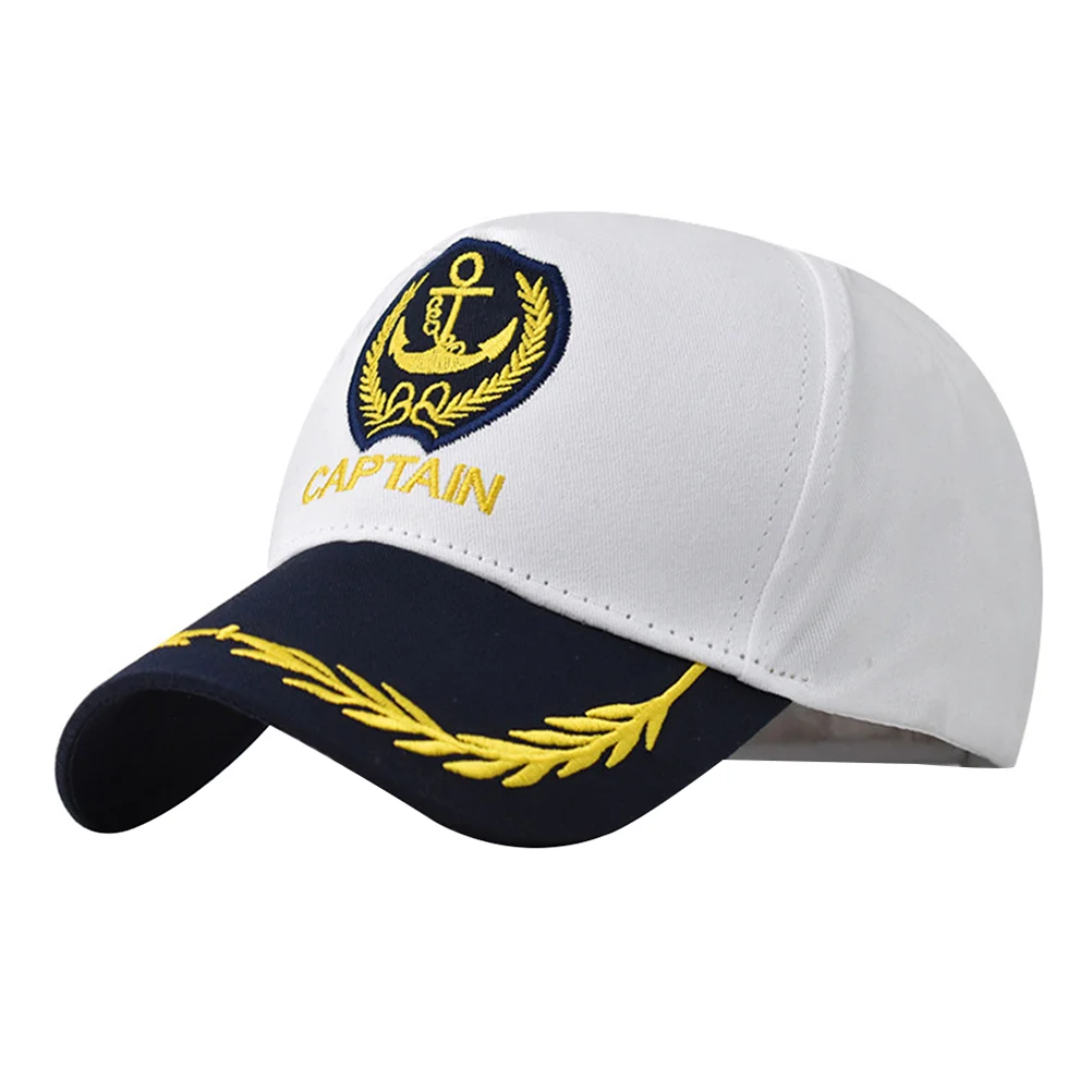 

Adult Yacht Boat Ship Sailor Captain Costume Baseball Hat Cap Cotton Hat Admiral Baseball Caps Captains Hat For Men Boating