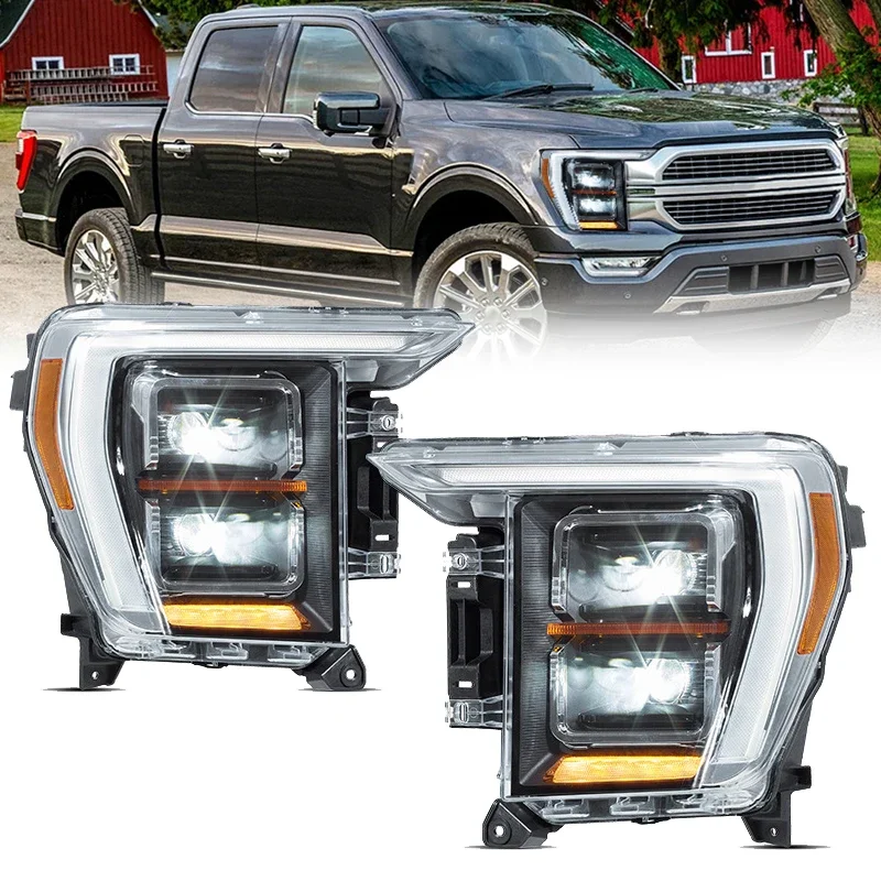 

LED Projector Headlights Compatible for Ford F150 2021 2023 14th Gen and F-150 Raptor 2021-2023