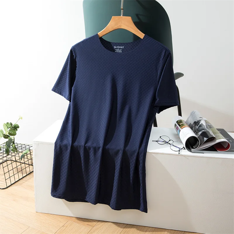 thumbnail image 1 of Camiseta deportiva de verano para gimnasio, camiseta de seda de hielo para hombre, camiseta para correr de secado rápido, camisetas de entrenamiento, camisetas de fitness, camiseta holgada de manga co, 1 of 5