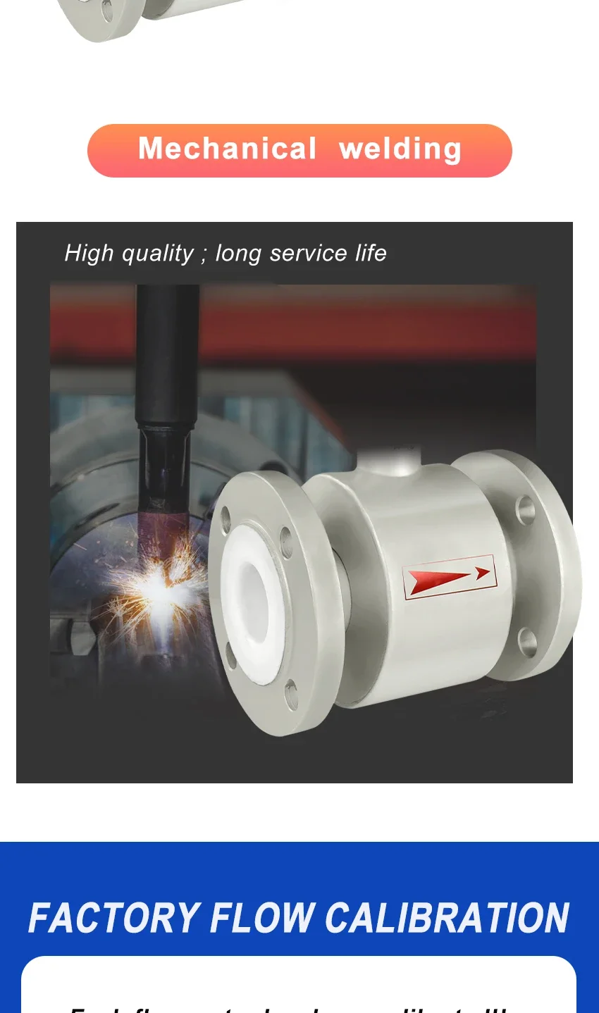 Electromagnetic Flowmeter for Seawater Drinking Conductive Liquid Flow Measureme