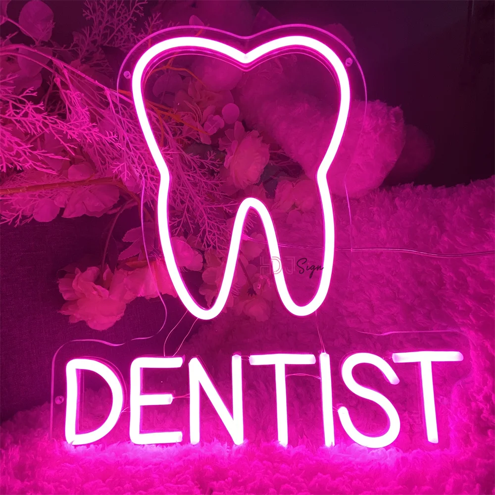 ネオンledサイン歯科医の常夜灯、usbサイン、ショップボード看板、歯科医のオフィスルームの装飾