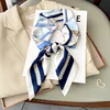 2024 New Nautical Print Square Scarf Thin Breathable Silky Neck Scarf Glamorous Style Sunscreen Headscarf 70CMx70cm 1