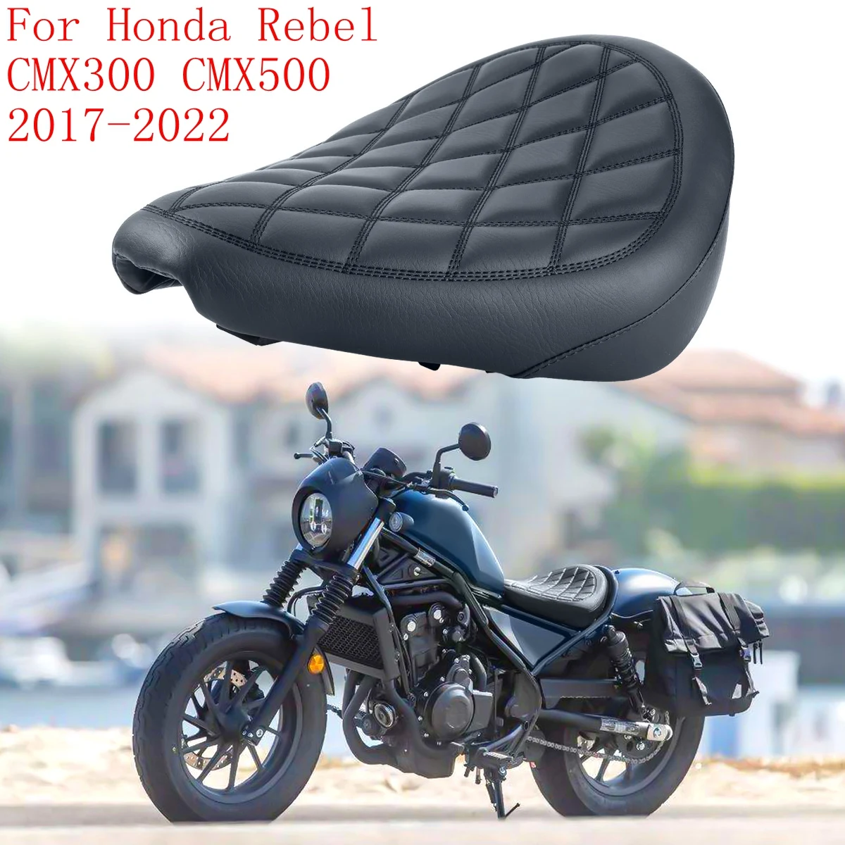 

Motorcycle Driver Seat For Honda Rebel CMX300 CMX500 2017 2018 2019 2020 2021 2022 Front Rider Cushion Solo Seat