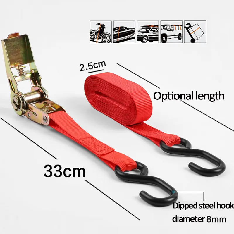 5M Car Motorcycle Cargo Strap Tension Rope Tie Down Strap Strong Ratchet Belt for Luggage Bag Lashing Rope elastic bands cargo straps,luggage strap,cargo tie down strap,tie down straps,lashing strap
