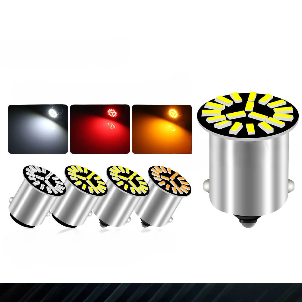 

ZIOHGAM 2PCS Flash Strobe 18SMD 12V 24V 1156 1157 Led P21W Bulb Car Light BA15S BAY15D R5W Tail Stop Signal Reverse Brake Lamp