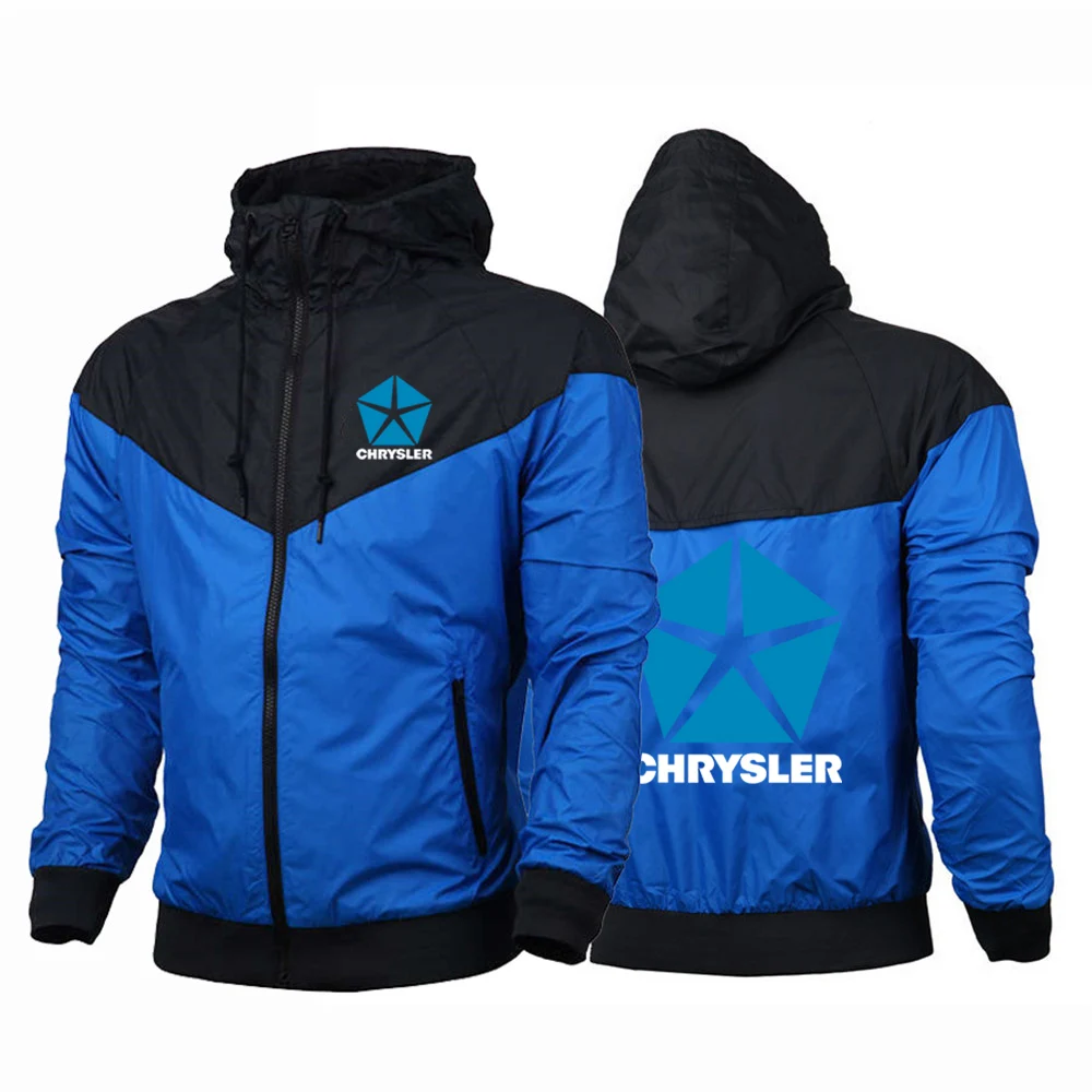 Chrysler 2023 Autumn and Winter new style Men Popular Windbreaker Jacket Hight Quality Outdoor motion Hooded Male Coat Outwear