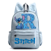 New Stitch Disney Backpack Child Cute Cartoon Letter Printed Children's Backpacks Kids Large-capacity School Bags Birthday Gifts 5