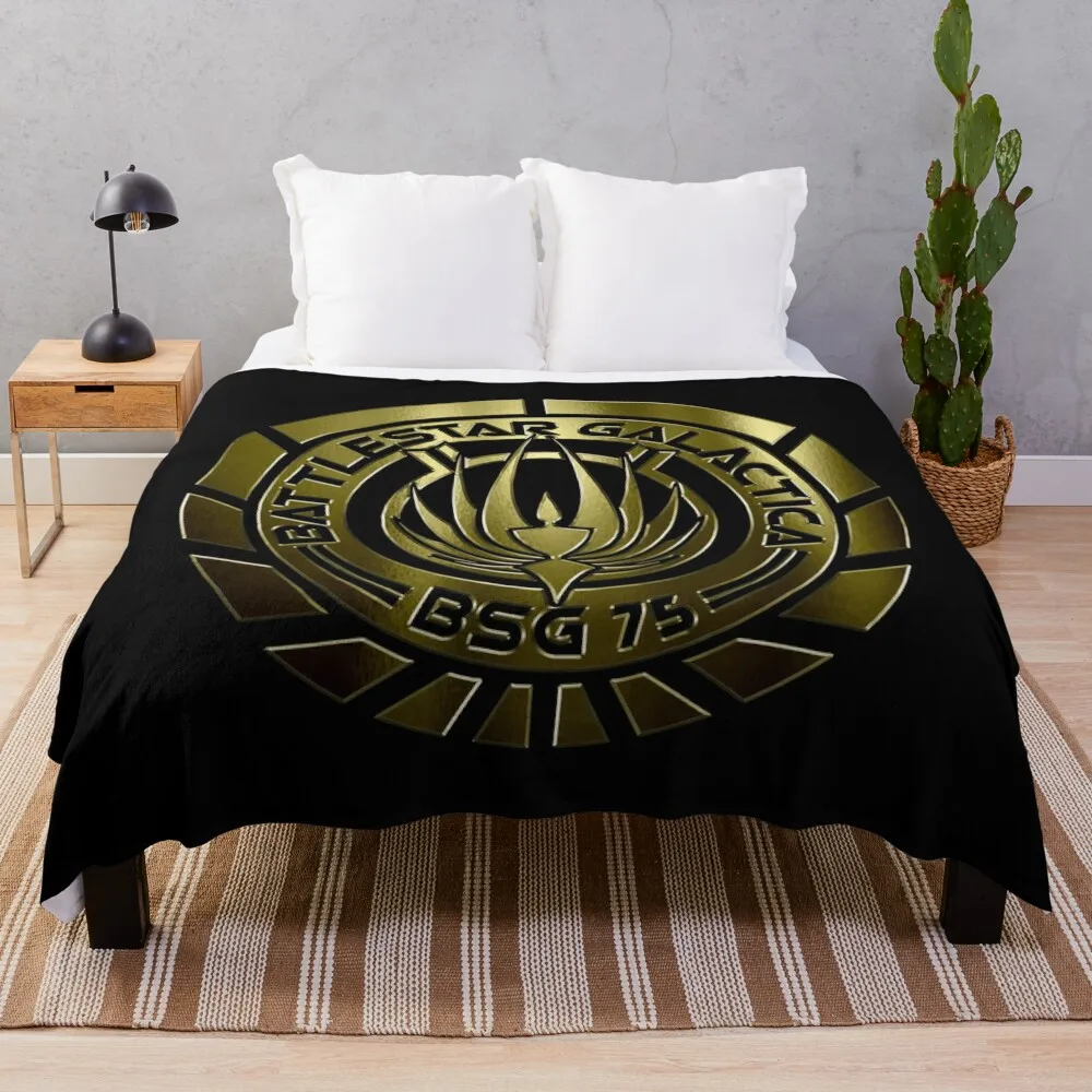 

Battlestar Galactica Crest (Metal) Throw Blanket Soft Plaid Comforter Blankets