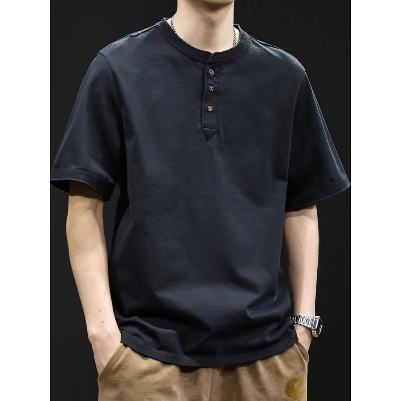 

American summer Polo shirt men's short-sleeved T-shirt men's cotton all-in-one fashion brand large size new T-shirt men's