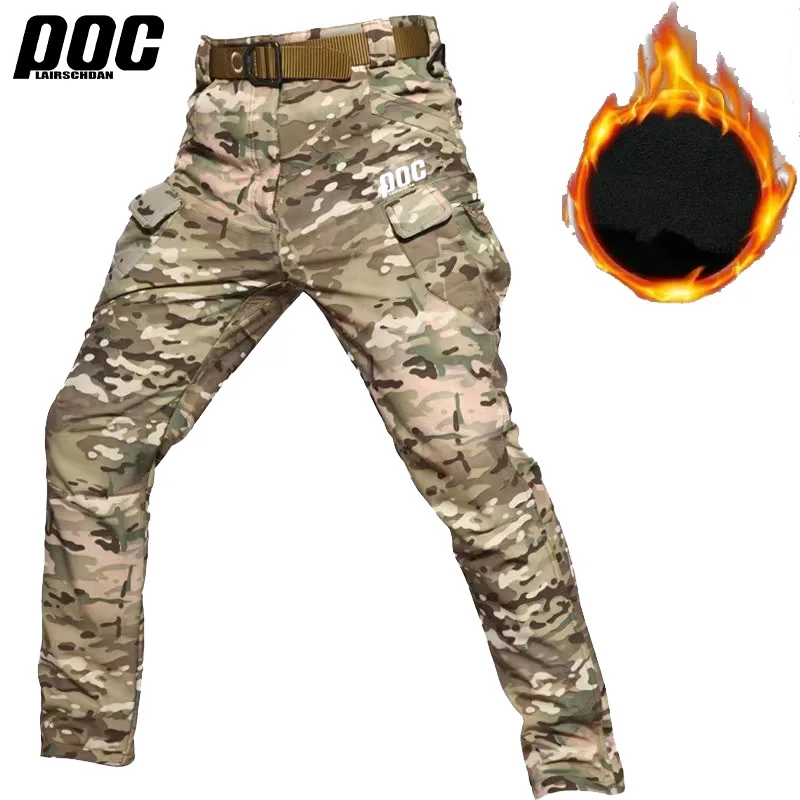 LairschDan POC Winter Bike Pants Men Women Thermal Warm Long Cycling Pants Fleece Windproof MTB Sports Bicycle Trousers