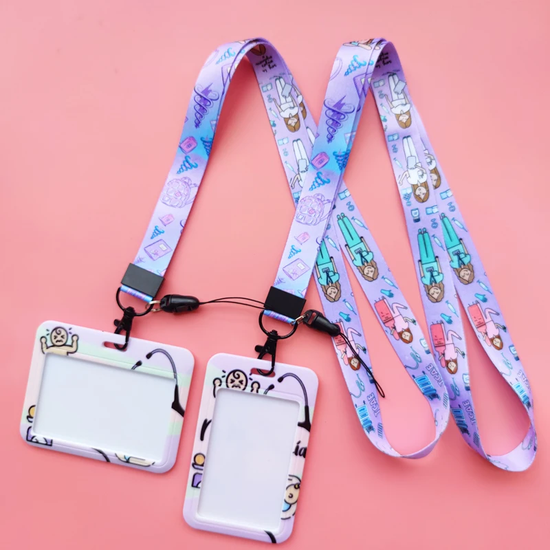Hospital Neonatology Card Holder Lanyard Doctor Credit Card Case Neck Strap  ID Badge Holders Credentials Retractable Clip yoyo
