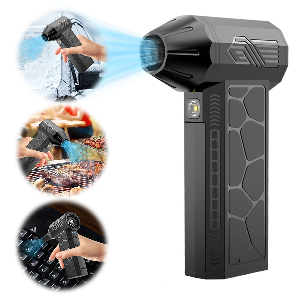 Mini Turbo Jet Fan 130000 RPM Brushless Motor Powerful Blower Strong Winds 50m/s Turbo Jet Blower Air Duster Blower Dust Cleaner 3