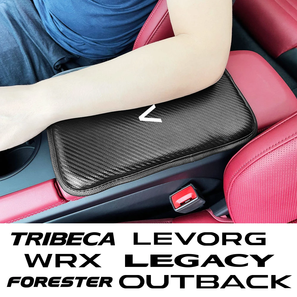 Car Armrest Cover Cushion Auto Accessories For Subaru Forester XV Outback Legacy WRX Tribeca Levorg BRZ Crosstrek Exiga Ascent car armrest cover