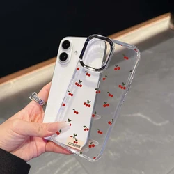 Soft Bow Cherry Lichee Clear Plating Lens Cover Case - Pixel 9A 5G (S24504)