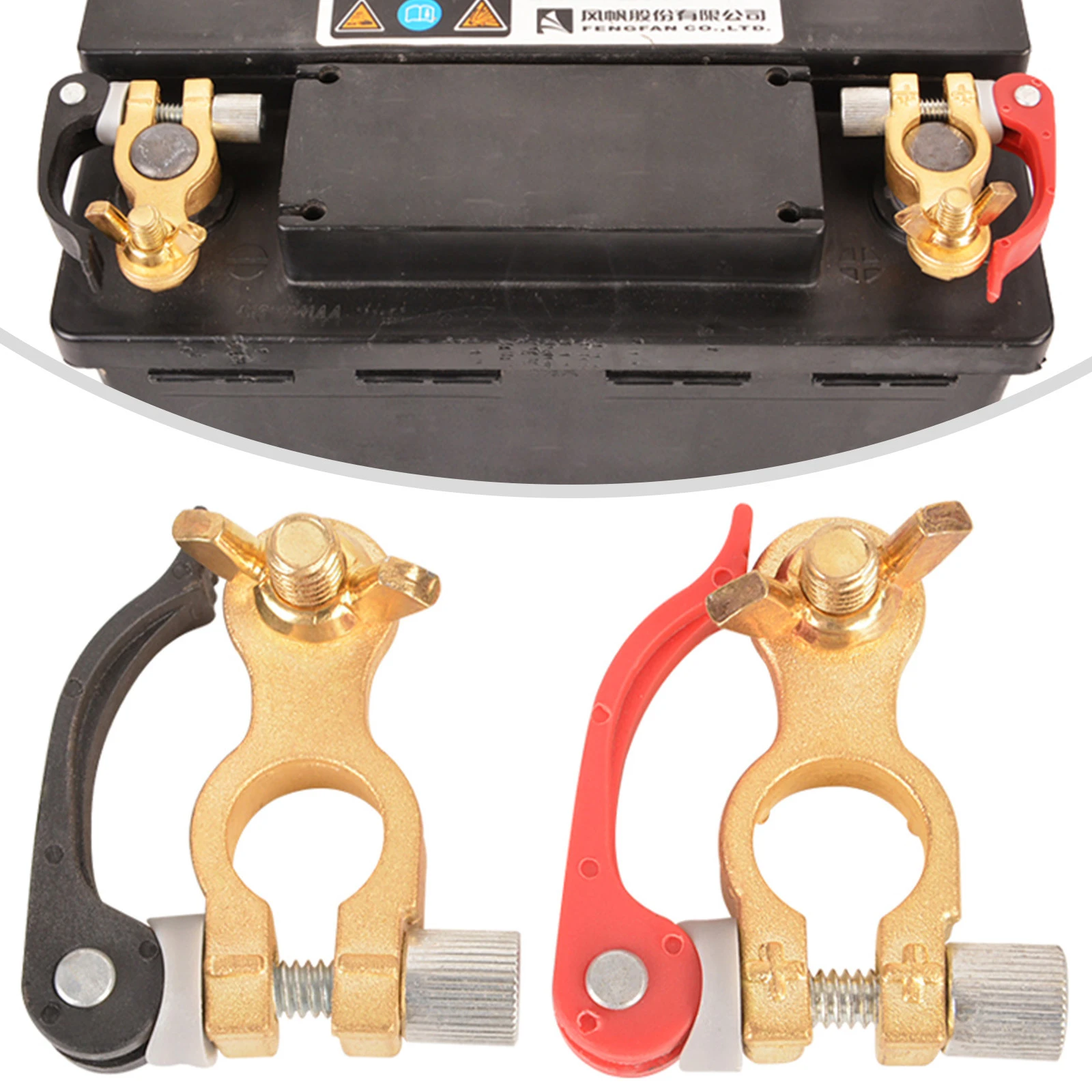 1 Pair Automotive Car Top Post Battery Terminals Wire Cable Clamp