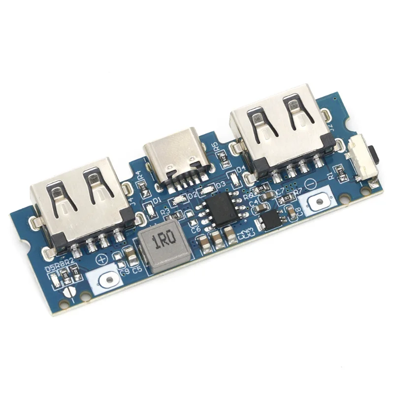 Micro/Type C USB 5V 2.4A Dual USB 18650 Boost Battery Charger Board