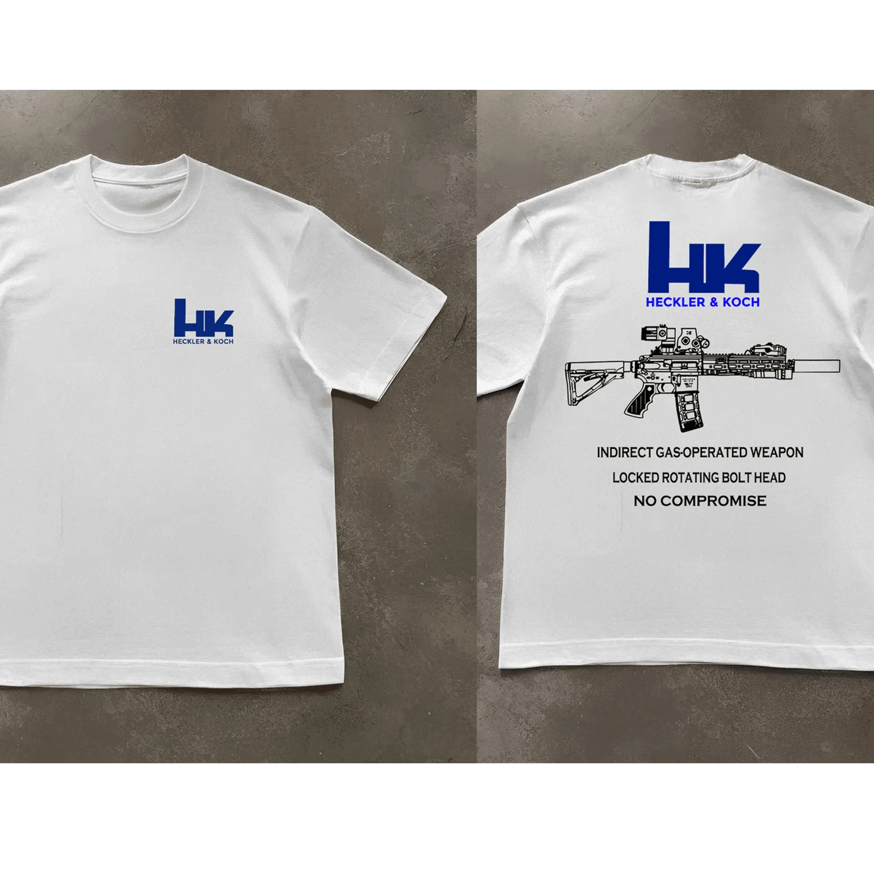 Men's Graphic Heckler & Koch HK416 T-shirt cotton Breathable High quality casual T-shirt Easy sports streetwear