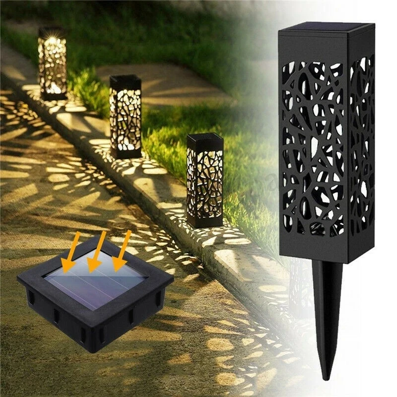 

Solar Lawn Light Decoration Solar Garden Lights Hollow Lawn Lamp Outdoor Pathway Lamp Waterproof Garden Solar LED Lights