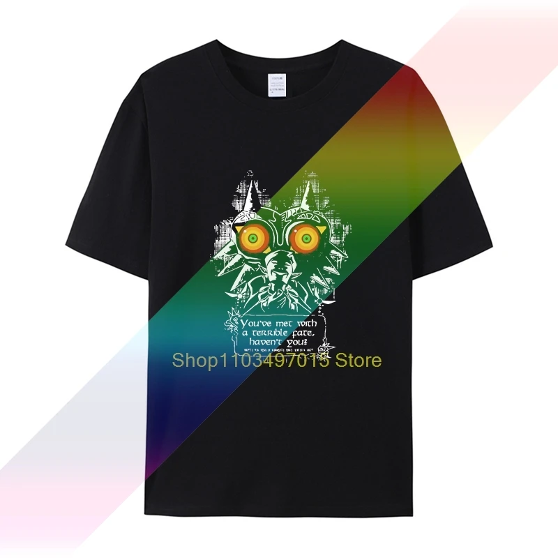 The Legend Of Zelda Majoras Mask Meeting Con Una Maglietta Del Destino Orribile Maglietta A Maniche Corte T-Shirt In Cotone O Collo Da Uomo