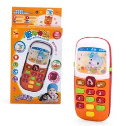 Téléphone portable électronique de Simulation pour enfants, jouet éducatif avec musique LED 