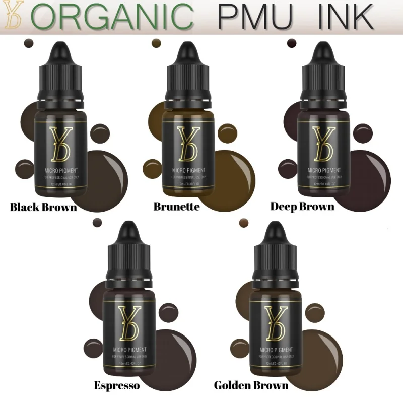 PMU Natural Eyebrow Liquid Pigment Professional Permanent Makeup Tattoo Ink Microblading Brows Organic Pigments Set Supplies tattoo ink tattoo ink pigment tattoo ink kit