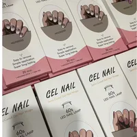 16/18/20Tips Super Long Lasting Gel Nail Wraps Adhesive Waterproof  French Semi-Cured Gel Nail Stickers Harden In UV Lamp Need 1