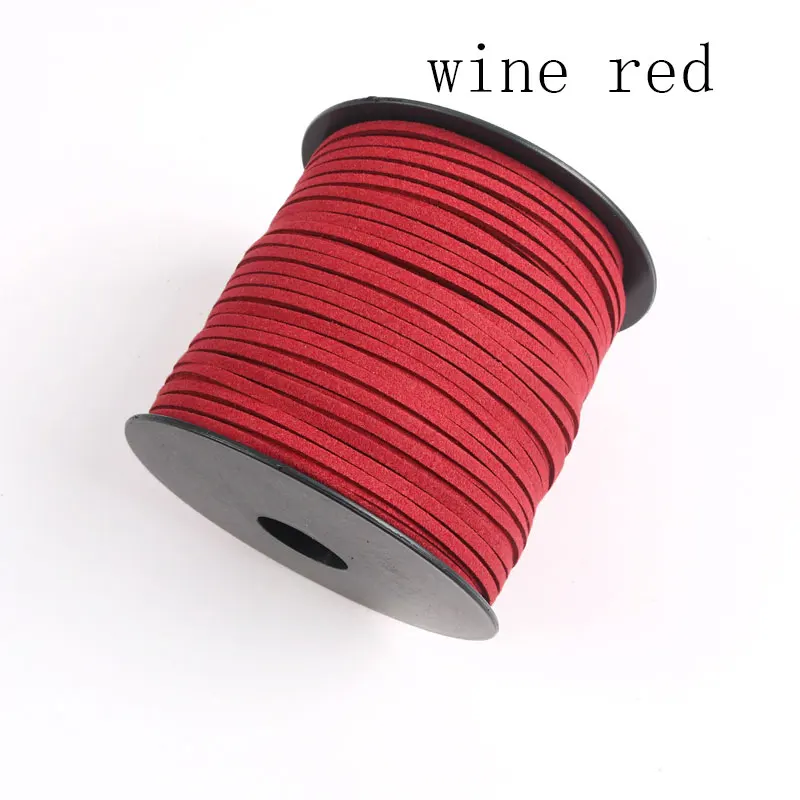 100-Yard Suede Cord for DIY Crafts and Jewelry Making - 2.6mm Faux Leather Lace