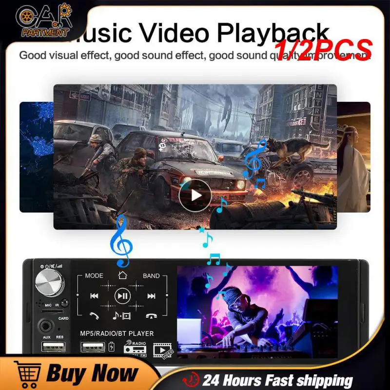 

1/2PCS AMPrime 1 Din 4.1 Inch Touch Capacitive Screen Car Radio Stereo MP5 Player Audio Music RDS USB/SD P5130 With