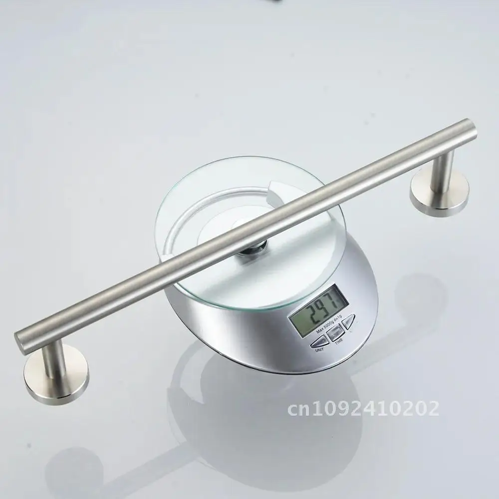 40/60CM Thickened Hanging Wall Mounted Stainless Steel Matte Bar Black Towel Polished Chrome Brush Bathroom Accessories