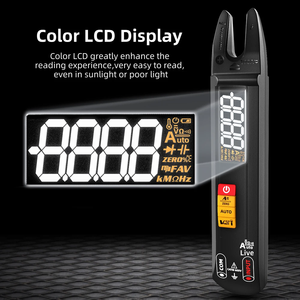 NEW Digital Clamp Meter Fork DC AC 100A Smart Ammeter 3-in-1 Function: Current Clamp Meter+Multimeter+Measuring Pen 3