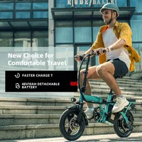 Foldable Electric Bike for Adults,14" Tire Small Electric Bike Peak 600W Motor, 25Mph Ebike for Adults, 480Wh Battery E-Bike 2