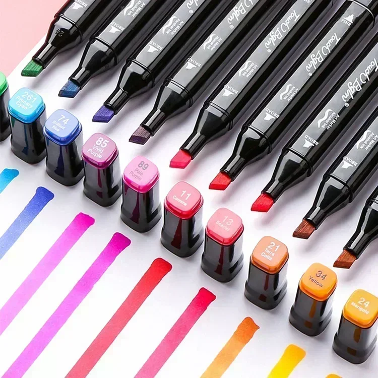 24-168 Color Marker Pen Set Comic Brush Drawing Sketch Art Supplies  Stationery Lettering Marker Pen School Supplies - Art Markers - AliExpress