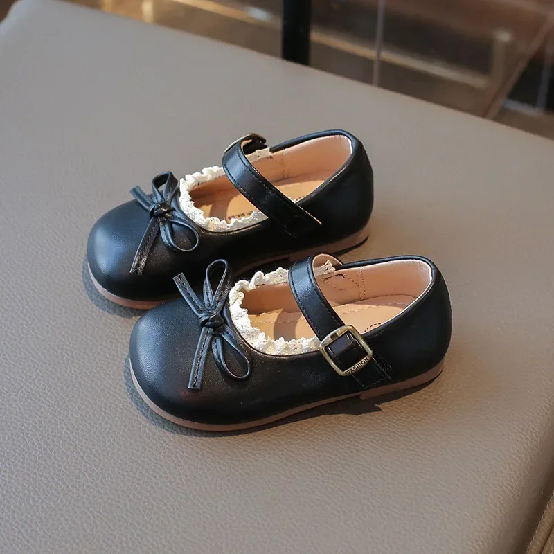 Leather Kids Shoes Spring Autumn Flat Round Toe