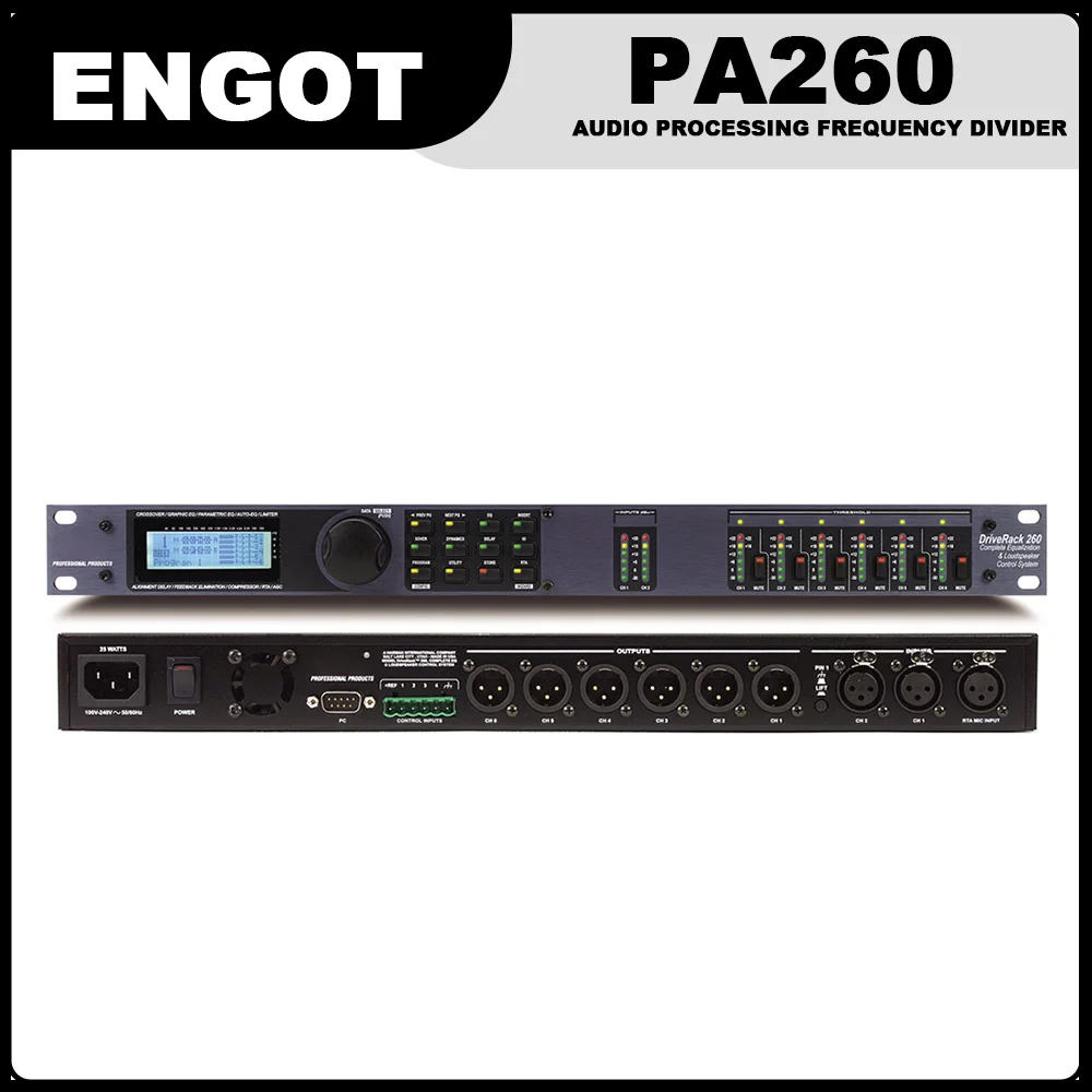 

Driverack 260 PA260 3 в 6 Out цифровой звуковой процессор DBX, управление громкоговорителем, профессиональный сценический эффект кроссовера
