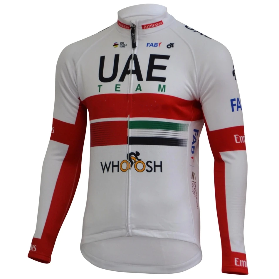 Uae Team Cycling Jersey Autumn/winter Long Sleeve Jacket Men's Bicycle