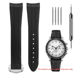 Premium Liquid Silicone Rubber Watch Strap, 20MM Arc Interface - 20mm (Black)