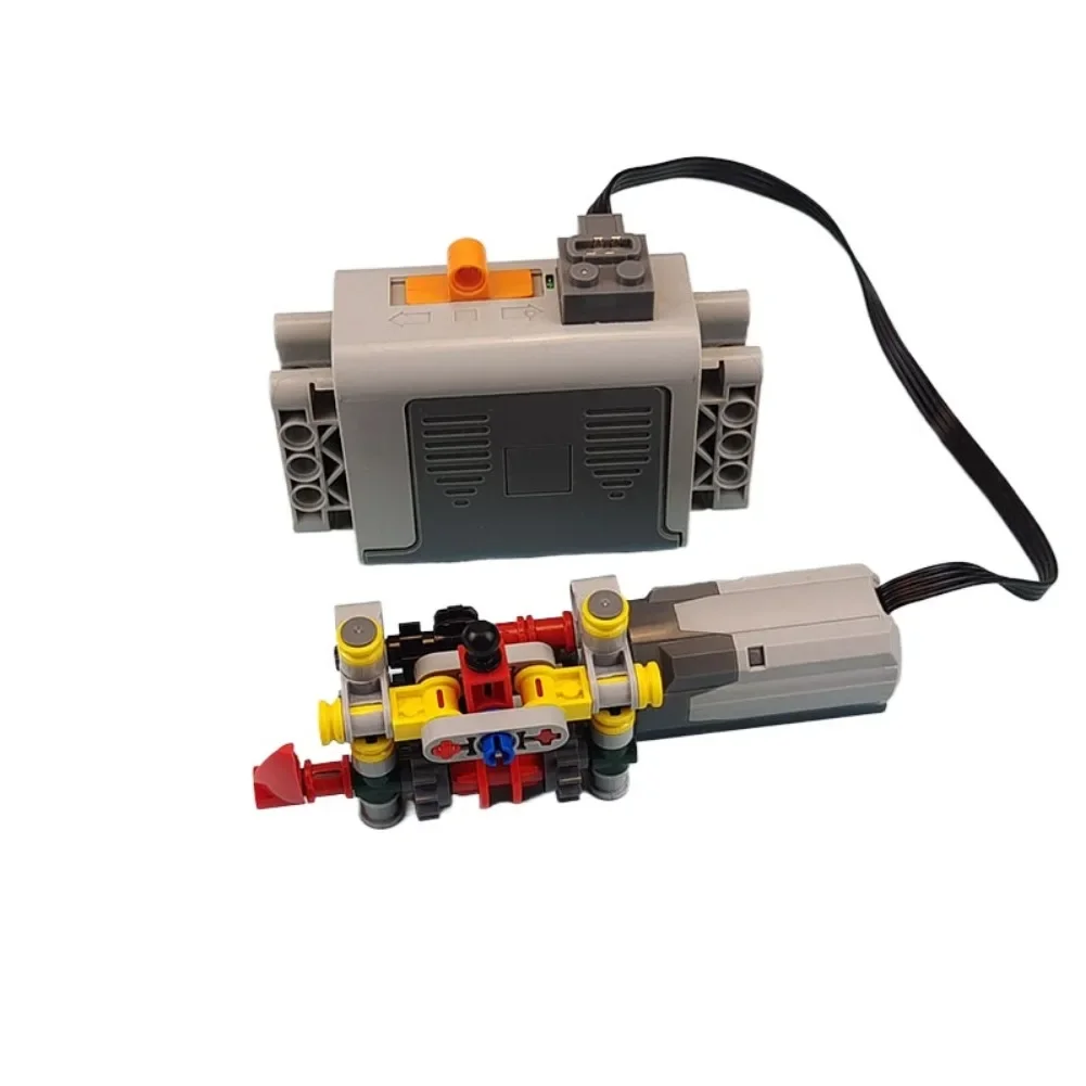 MOC Manual 2-Speed Transmission Gearbox Building Blocks Mechanical Interlocking Gear Model Teaching Tool Compatible with Leduo