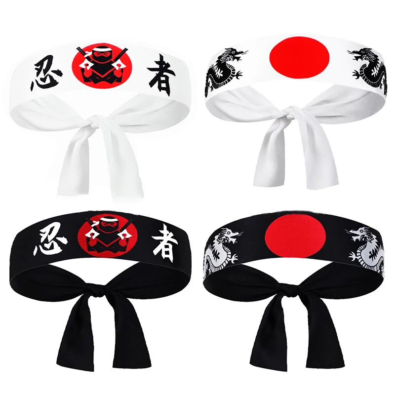 Multi-purpose Children's Warrior Headband Hot Sale Hygroscopic Ninja Karate Scarf Headband Breathable Party Gifts Party 5