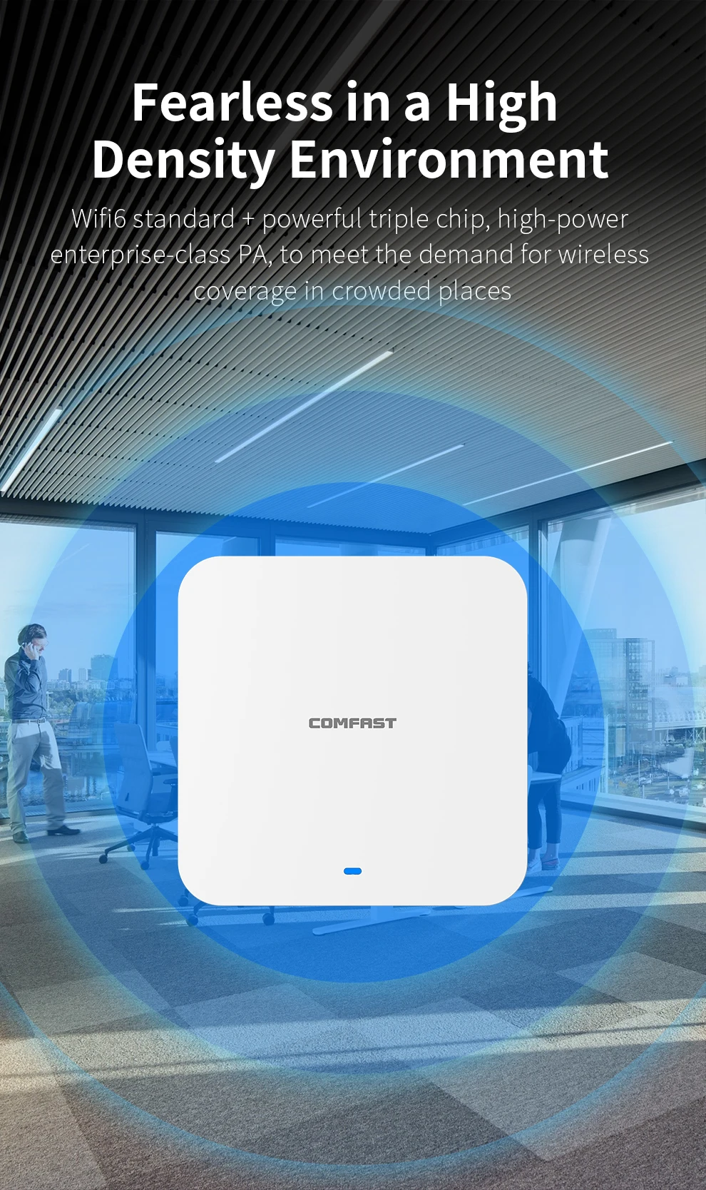 WiFi6 Ceiling AP 3000M Gigabit POE RJ45 Wireless Indoor Access Point 2.4 5.8Ghz Wall Mounted WiFi Repeater Cover Roaming wireless router,wireless wifi adapter