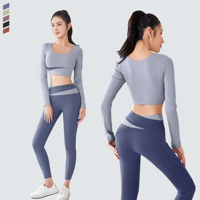 Seamless Women Yoga Sets Female Sport Gym Suits Wear Running Clothes Women  Fitness Sport Yoga Suit Long Sleeve Workout Clothing - Yoga Sets -  AliExpress
