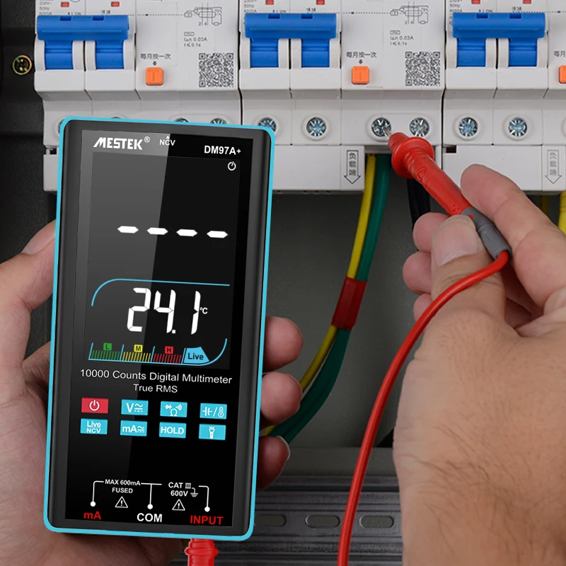Digital Multimeter AC/DC Current Tester Electric Measurement 9999 Count NCV Temperature Measure