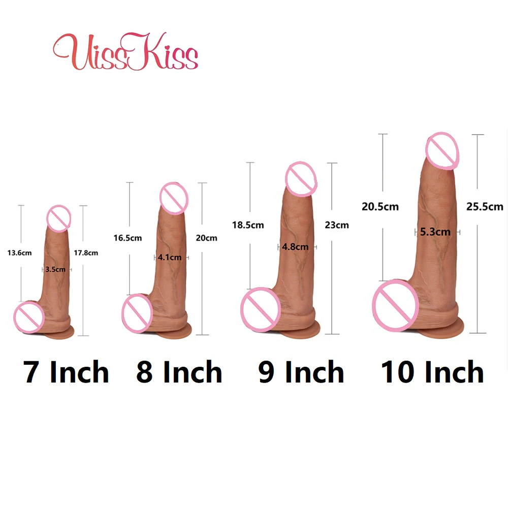 Sex Toys 7 To 10 Inch XXL Realistic Soft Skin Feeling Blue Veins Dildo Ball Suction Cup Penis Sex Toy Huge Dick for Female Women Lesbain